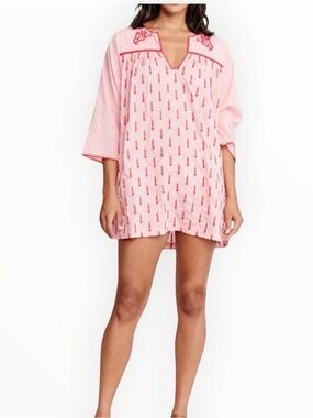 NWOT Pink Chicken Womens  Jade Cover-Up Tunic, Peony